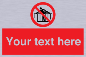 Custom prohibition do not cross barrier